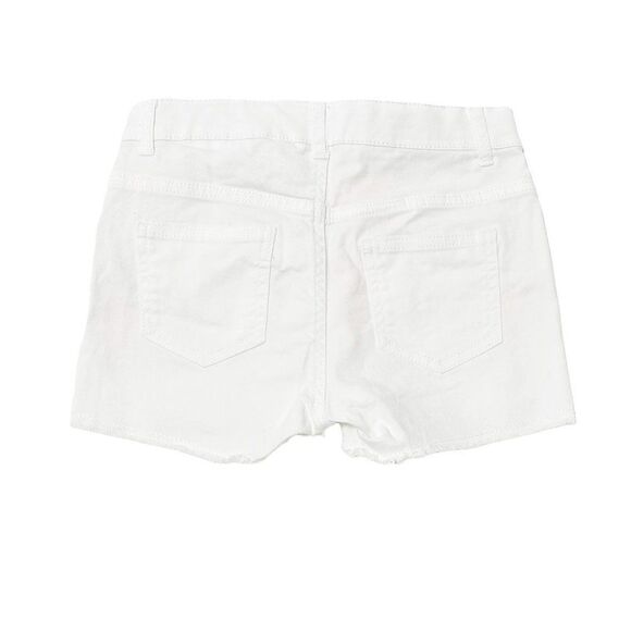 H&M Coral Embroidered White Raw Hem Shorts - Picture 3 of 3